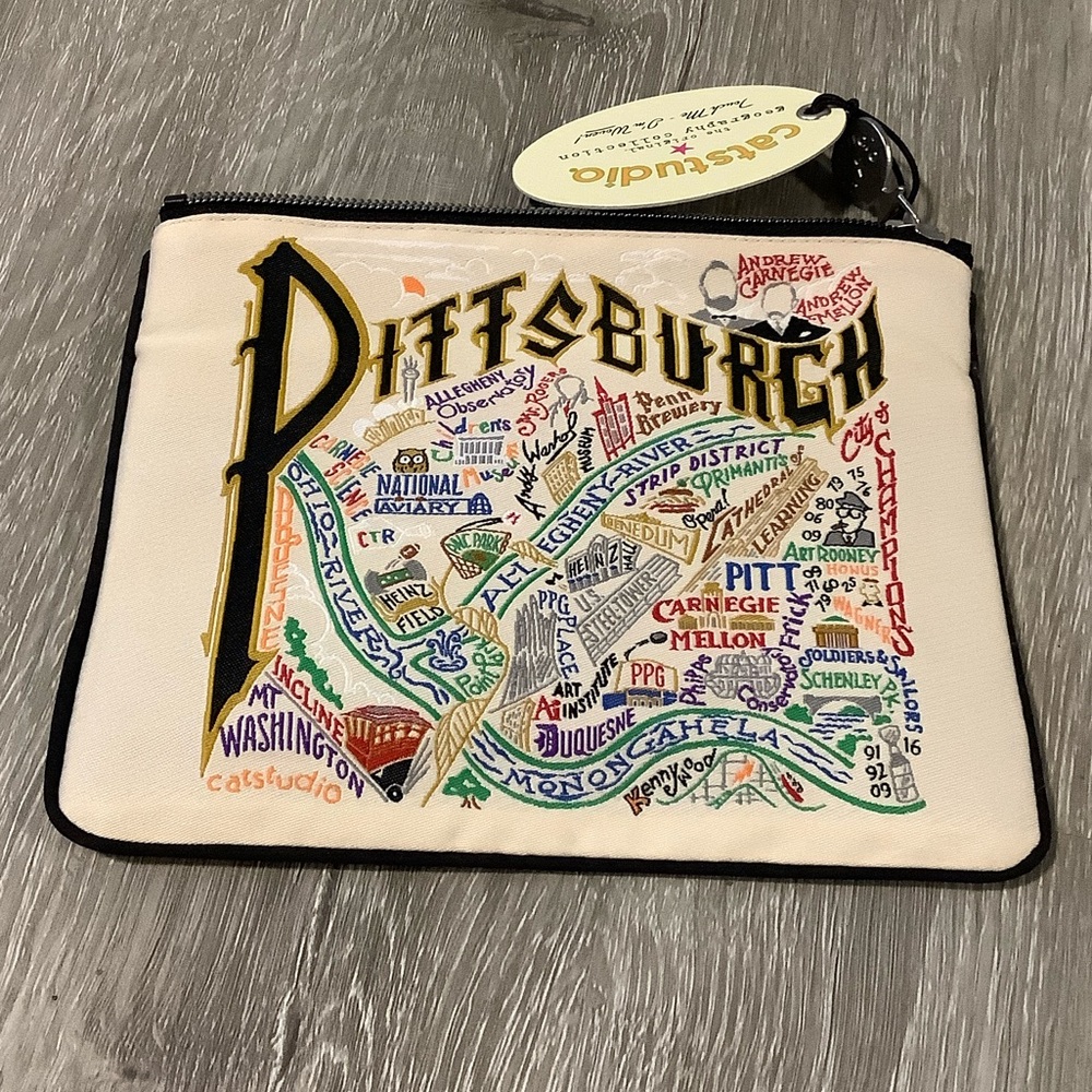 Pittsburgh Pennsylvania Catstudio woven pouch